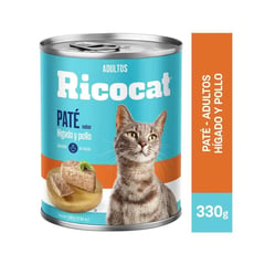RICOCAT - Paté Lata Adultos Hígado y Pollo 330 gr