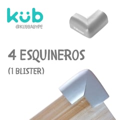 KUB - Cubre Esquinas contra Golpes Bebés Seguridad 4 Gris