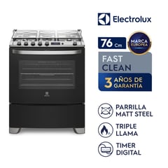 ELECTROLUX - Cocina Freestanding  A Gas 5 Quemadores Triple Llama 76USR