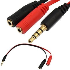 GENERICO - Cable De 2 Jack 3.5 Mm Estéreo Audio Micro A Plug 3.5mm Trrs