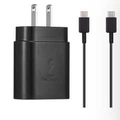 SAMSUNG - Cargador 25W Carga Rápida USB-C a USB-C para Android y iPhone