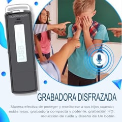 MN ELECTRONICS - Usb Grabadora De Voz 8gb Microsd Cr005 Voz Nítida