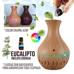 OEM - Humidificador Led Purificador con Esencia de Eucalipto aromaterapia