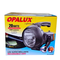 OPALUX - Linterna Recargable Potente 20w 280 Mts Hb-2146