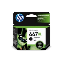 HP - Cartucho de Tinta 3YM81AL 667XL Negro Original