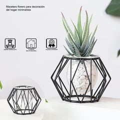 BUCKINGHAM - Macetero Nórdico Florero para Decoración del Hogar Minimalista Negro