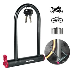 HERMEX - Candado bicicleta moto cadena candado tipo U -49620