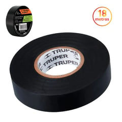 TRUPER - Cinta Aislante negro eléctrico 19mm x 18m Expert