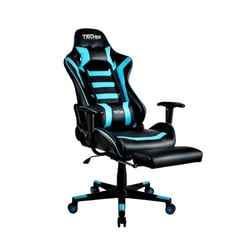 TECHNISPORT - Silla Gamer Clasic Azul con Reposapies Reclinación 180°