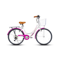 BEST - BICICLETA BRANTA CITY ARO 24" TALLA (M) BLANCO/ROSADO