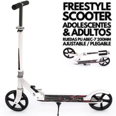 AD - Scooter Clásico Urbano Plegable Adolescentes Adultos - WH