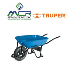 TRUPER - CARRETILLA BUGGY 80 LITROS LLANTA NEUMATICA REFORZADA 580 KG