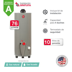 RHEEM - TERMOTANQUE 76L GLP