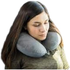 GENERICO - Almohada para cuello cojin cervical para viaje color Plomo