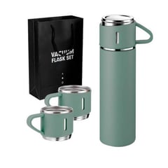 GENERICO - Set de 4 Pz Termo de Acero Inoxidable 500 ml Taza Verde