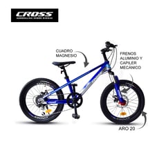 CROSSBIKE - Bicicleta Aro 20 WL 7 Azul