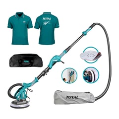 TOTAL TOOLS - LIJADORA DE PARED Y TECHO 1050W 215MM + 6 LIJAS + POLO TOTAL