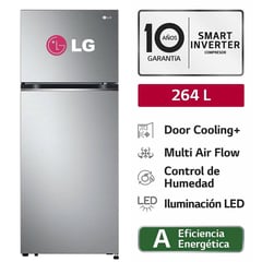 LG - Refrigeradora GT26BPP 264 L Door Cooling Top Mount Plateada