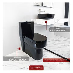 STONE - COMBO INODORO ONE PIECE SANDER BLACK BOWL AMALIA BLACK