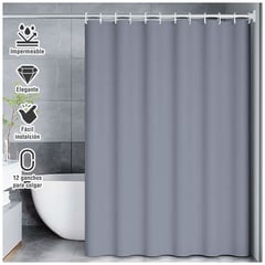 SASHIJA - Cortina de Baño Moderna Impermeable Accesorio para Ducha U11 Plomo