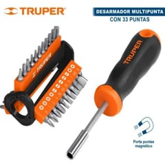 TRUPER - DESARMADOR CON 33 PUNTAS INTERCAMBIABLES