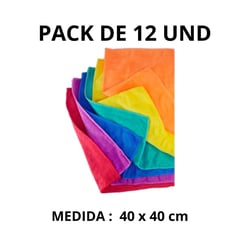 GENERICO - PAÑO MICROFIBRA 40X40 CM PACK X 12 UNIDADES