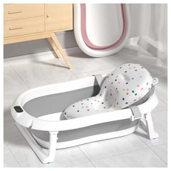 BABYKISS - BAÑERA PARA BEBE PLEGABLE CON TERMOMETRO Y COJIN PREMIUM