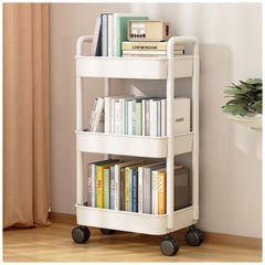 KELLER - Carrito Organizador 3Niveles Ruedas Escritorio OficinaJK3 BL