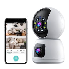 BUYPAL - Camara de Seguridad Doble Lente Conexion WiFi Interior