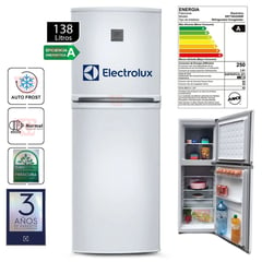 ELECTROLUX - Refrigeradora 138L Frost 2 Puertas Blanco ERT18G2HNW
