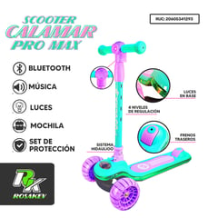 GENERICO - SCOOTER PARA NIÑAS CON BLUETOOTH MUSICAL CON LUCES LILA