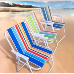 GENERICO - Silla de Playa Camping Terraza Plegable Multicolor