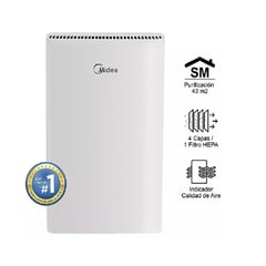 MIDEA - Purificador De Aire Filtro Hepa Silencioso 50 W