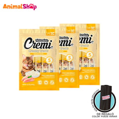 GENERICO - Cremi Pollo Snack Humedo Para Gato X 15 Unidades