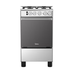 MIDEA - Cocina a Gas   4 Quemadores MGS20F0LJAGG SILVER