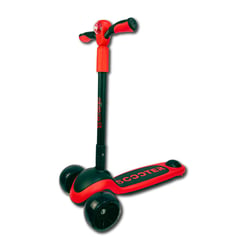 UNIVERSAL - SCOOTER PARA NIÑOS CON LUCES ROJO DE 5-15 AÑOS KODI URBAN