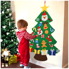 IMPORTADO - Árbol de navidad de fieltro para niños plegable