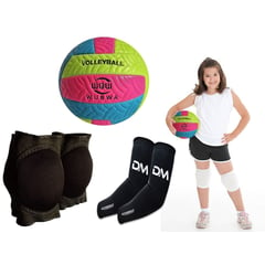 GENERICO - Kit Vóley Protección Pelota Manga Rodillera Talla XS - Niñas