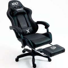 GENERICO - Silla Gamer Reclinación 155° con Posapies y Masageador