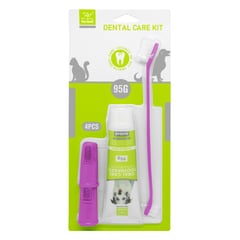 KELLER - Kit Cepillo Pasta de Dientes para Perros Mascotas RS NB0