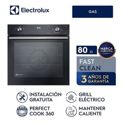 ELECTROLUX - Horno Convección Negro Empotrable a Gas 80L OE8GH