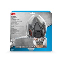 3M - Respirador Media Cara Doble Vía Para Pintura 6211