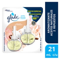 GLADE - Repuestos de Aceite Natural Brisas de Vainilla 2 unid.