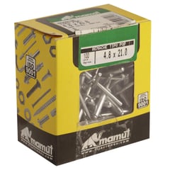 MAMUT - Remache Aluminio Tipo Pop 4x21 mm. x 100 unid.
