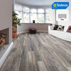 HOLZTEK - Piso Laminado Roble Gris 8mm rendimiento: 2.694m2