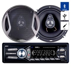 DAIRU - Autoradio Bluetooth/USBX2/AUX + 2 Parlantes RSK-320B0BT