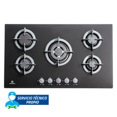 INDURAMA - Cocina Empotrable a Gas 5 Hornillas EGI-905VDNE Negro