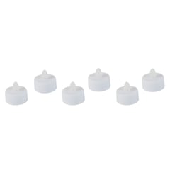 JUST HOME COLLECTION - Set 6 velas Decorativo Plástico Blanco 3.8x4cm