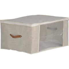 JUST HOME COLLECTION - Caja Organizadora de Tela con Cierre 60x45x30cm