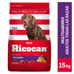 RICOCAN - Adultos Alimento para Perros 15 kg Multisabor